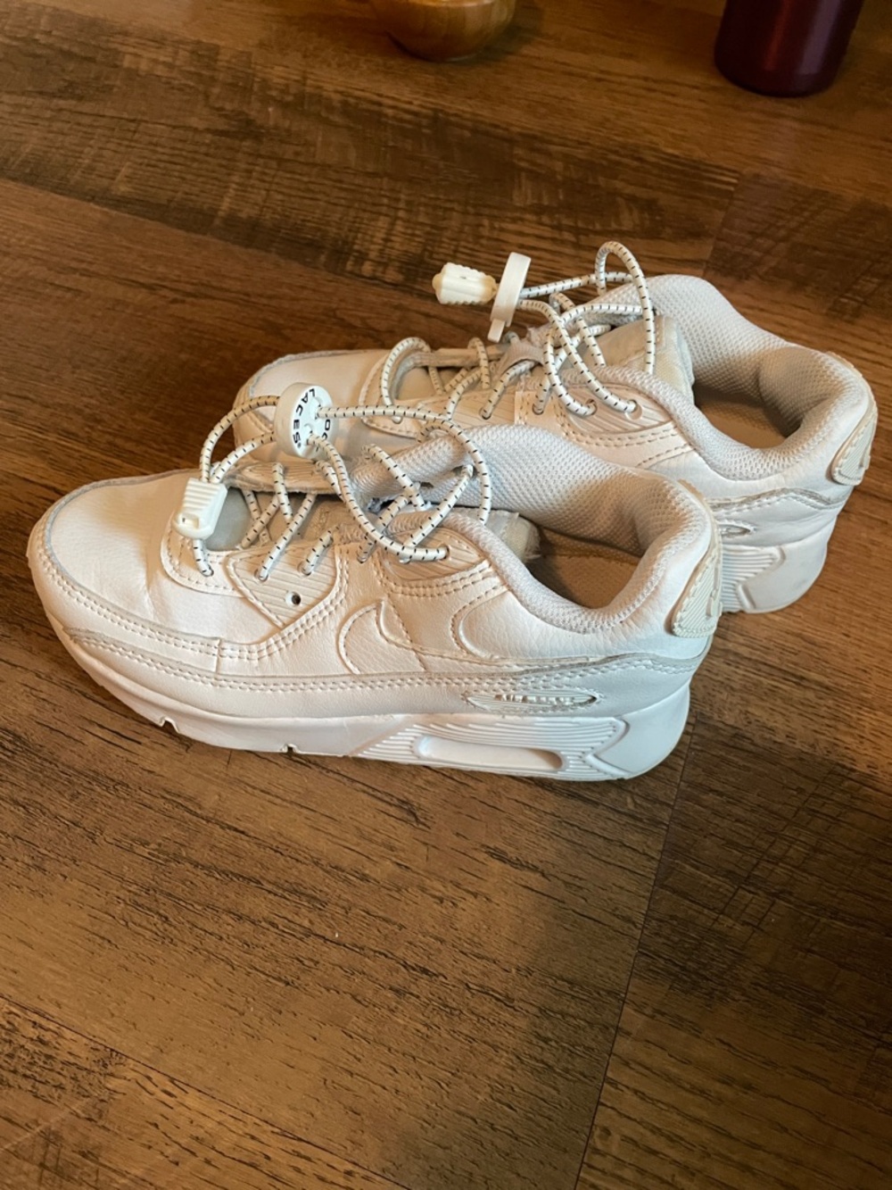 Nike All-White Lace-Up Air-Style Sneakers